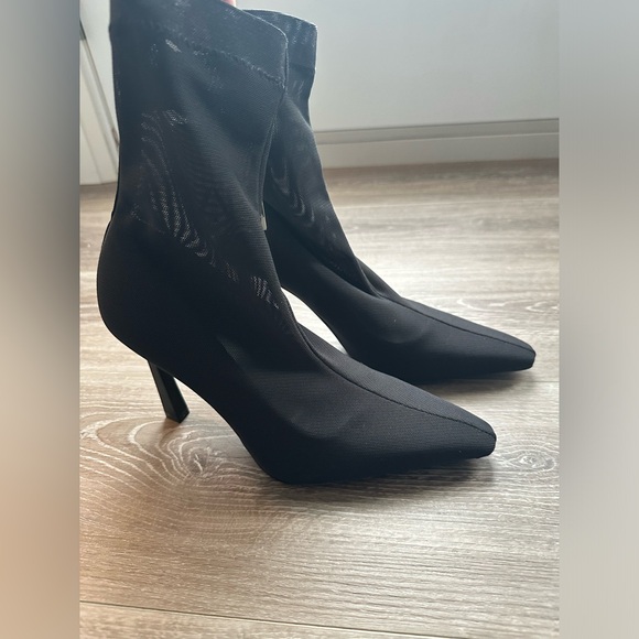 🔥last call! NWT Zara Heeled Mesh boots size 7,5 - Picture 8 of 9